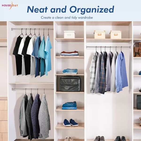 HOUSE DAY Black Plastic Hangers 60 Pack Clothes Hangers with Non Slip Hooks Durable ampamp Space Saving Coat Hanger LightWeight Clothing Hangers Perfect Closet Organizer for Everyday UseBlack