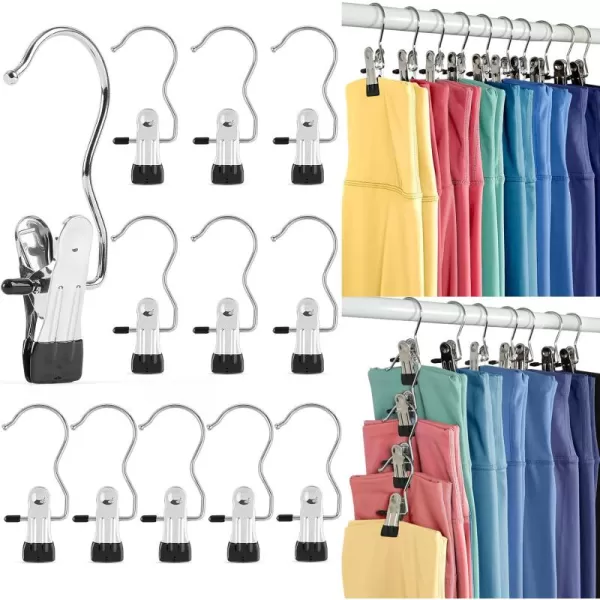 Legging Organizer for Closet Metal Yoga Pants Hangers 10 Pack Hanging Clips wRubber Coated Holds Leggings Space Saving Hanger Closet Organizers and Storage for Workout Sets Hat20 Pack