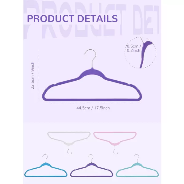 HOUSE DAY 60 Pack Plastic Hangers Pink Hangers Extra Wide with 360 Swivel Hook Space Saving Hangers as Closet Storage and Organizer Shirts Pants Heavy Duty Hangers Enough for Coat SuitPurple