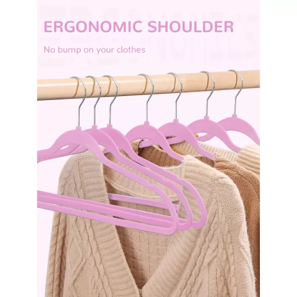 HOUSE DAY 60 Pack Plastic Hangers Pink Hangers Extra Wide with 360 Swivel Hook Space Saving Hangers as Closet Storage and Organizer Shirts Pants Heavy Duty Hangers Enough for Coat SuitPink