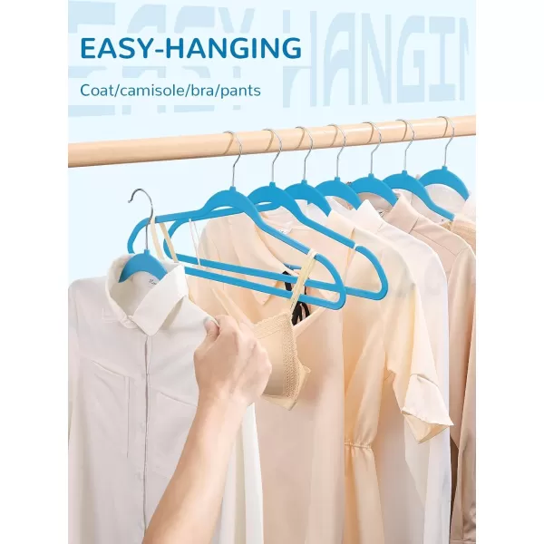 HOUSE DAY 60 Pack Plastic Hangers Pink Hangers Extra Wide with 360 Swivel Hook Space Saving Hangers as Closet Storage and Organizer Shirts Pants Heavy Duty Hangers Enough for Coat SuitBlue