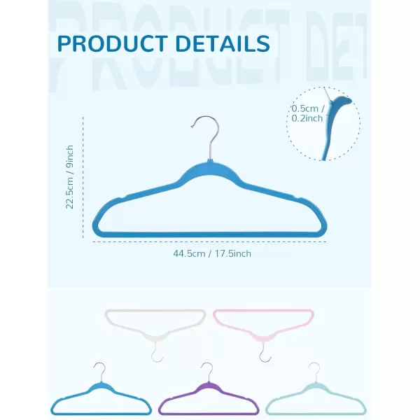 HOUSE DAY 60 Pack Plastic Hangers Pink Hangers Extra Wide with 360 Swivel Hook Space Saving Hangers as Closet Storage and Organizer Shirts Pants Heavy Duty Hangers Enough for Coat SuitBlue