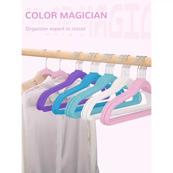 HOUSE DAY 60 Pack Plastic Hangers Pink Hangers Extra Wide with 360 Swivel Hook Space Saving Hangers as Closet Storage and Organizer Shirts Pants Heavy Duty Hangers Enough for Coat SuitPink