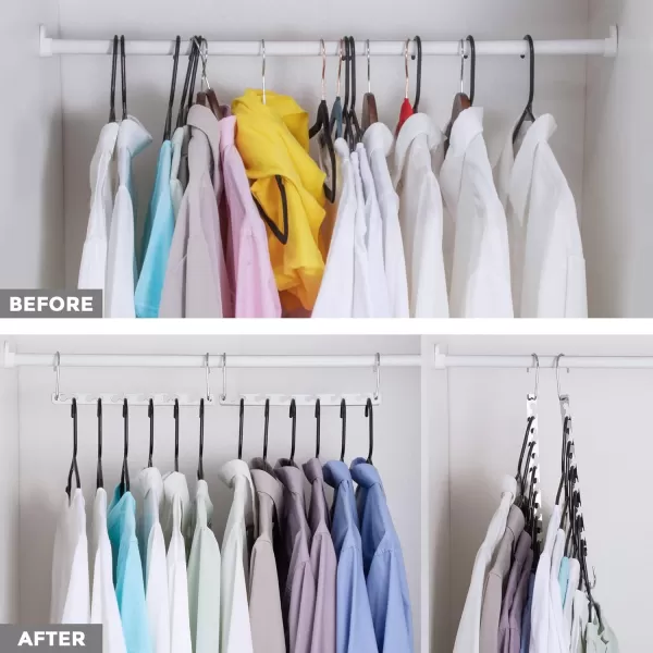 HOUSE DAY Space Saving Hangers for Clothes 6 Pack Heavy Duty Hanger Organizer  30 Lbs Capacity  Metal Magic Hanger Sturdy Multi Hangers Closet Space Saver Hangers Closet Organizers and Storage12 Pack