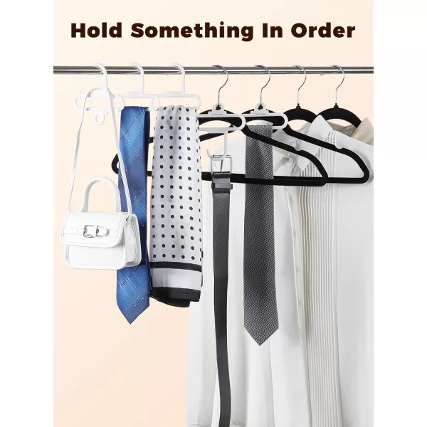 HOUSE DAY Tie Hanger Scarf Hanger 12 Pack Scarf Holder Rack for Closet Accessories Organizer Closet Organizers and Storage Scarf Organizer for Closet for Belt Tie Bras  BlackWhite