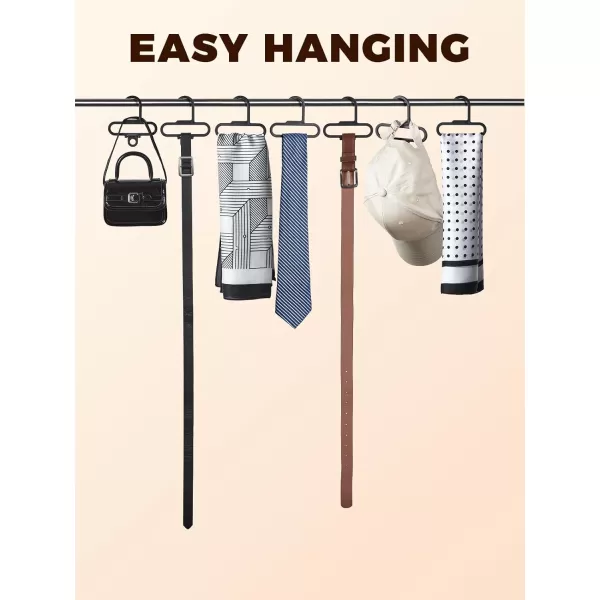 HOUSE DAY Tie Hanger Scarf Hanger 12 Pack Scarf Holder Rack for Closet Accessories Organizer Closet Organizers and Storage Scarf Organizer for Closet for Belt Tie Bras  BlackBlack