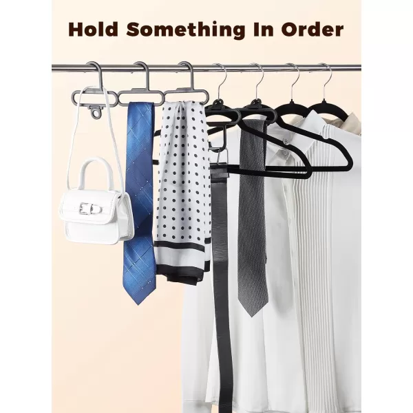 HOUSE DAY Tie Hanger Scarf Hanger 12 Pack Scarf Holder Rack for Closet Accessories Organizer Closet Organizers and Storage Scarf Organizer for Closet for Belt Tie Bras  BlackBlack