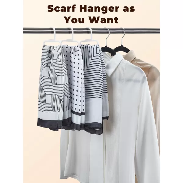 HOUSE DAY Tie Hanger Scarf Hanger 12 Pack Scarf Holder Rack for Closet Accessories Organizer Closet Organizers and Storage Scarf Organizer for Closet for Belt Tie Bras  BlackWhite