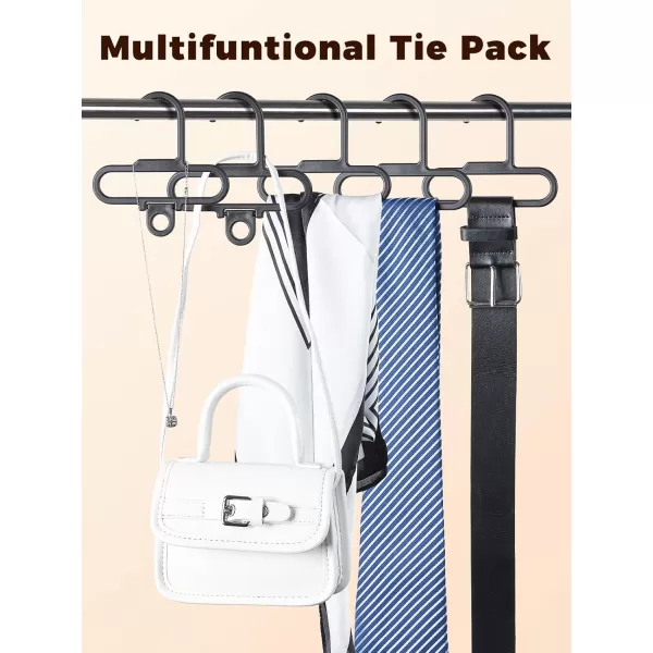 HOUSE DAY Tie Hanger Scarf Hanger 12 Pack Scarf Holder Rack for Closet Accessories Organizer Closet Organizers and Storage Scarf Organizer for Closet for Belt Tie Bras  BlackBlack