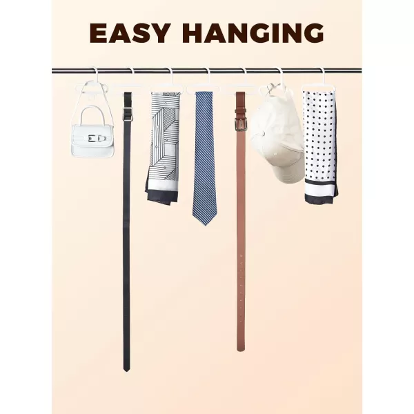 HOUSE DAY Tie Hanger Scarf Hanger 12 Pack Scarf Holder Rack for Closet Accessories Organizer Closet Organizers and Storage Scarf Organizer for Closet for Belt Tie Bras  BlackWhite