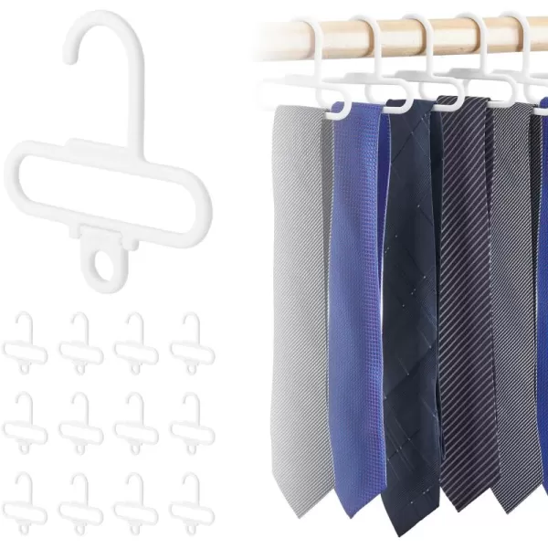 HOUSE DAY Tie Hanger Scarf Hanger 12 Pack Scarf Holder Rack for Closet Accessories Organizer Closet Organizers and Storage Scarf Organizer for Closet for Belt Tie Bras  BlackWhite