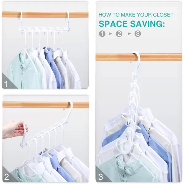 HOUSE DAY Sturdy Plastic Space Saving Hangers 12 Pack Cascading Hangers Organizer Closet Space Saver 80 and Wrinkle Free Clothes Multi Collapsible Hangers for Heavy Clothes Shirts Pants BlackWhite