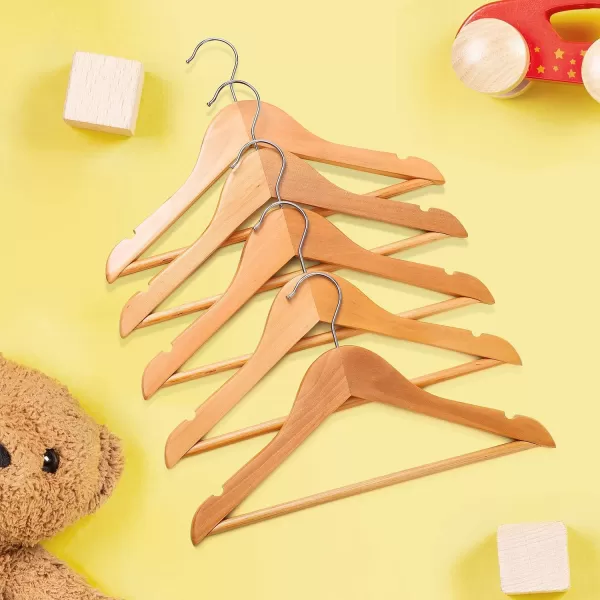 HOUSE DAY Wooden Baby Hangers for Closet 20 Pack Kids Wooden Hangers Baby Clothes Hangers 360 Swivel Hook Heavy Duty Toddler Hangers Baby Coat Hangers for Suits Pants and Jackets NaturalNatural