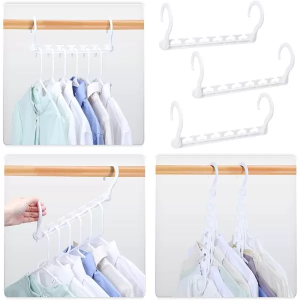 HOUSE DAY Sturdy Plastic Space Saving Hangers 12 Pack Cascading Hangers Organizer Closet Space Saver 80 and Wrinkle Free Clothes Multi Collapsible Hangers for Heavy Clothes Shirts Pants BlackWhite