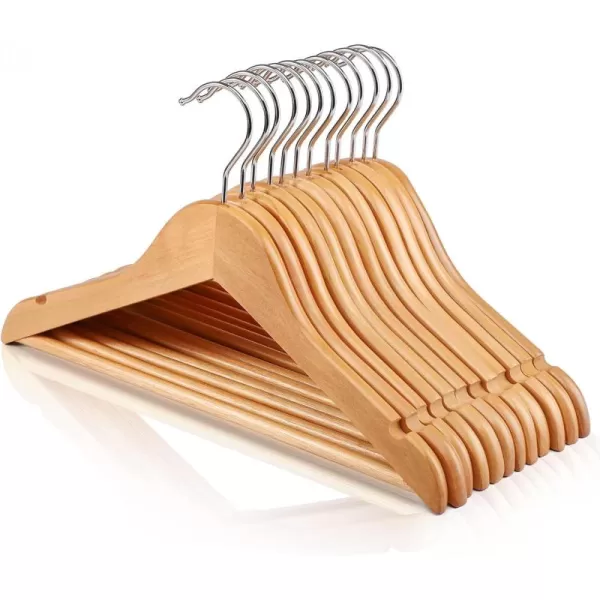 HOUSE DAY Wooden Baby Hangers for Closet 20 Pack Kids Wooden Hangers Baby Clothes Hangers 360 Swivel Hook Heavy Duty Toddler Hangers Baby Coat Hangers for Suits Pants and Jackets NaturalNatural