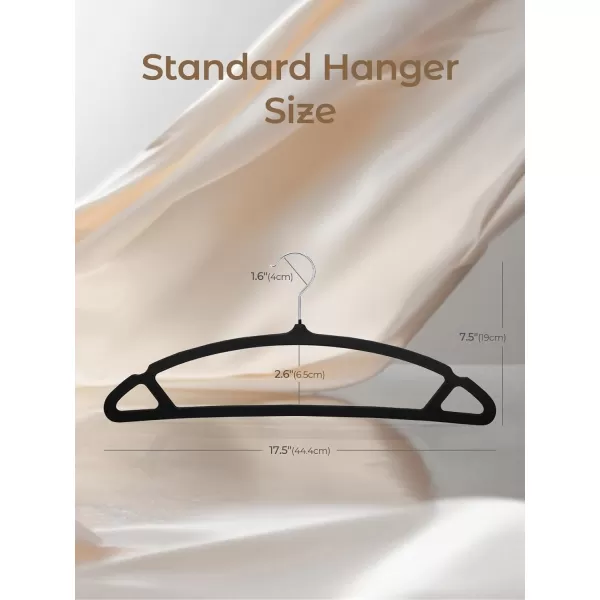 HOUSE DAY Black Velvet Hangers 60 Pack Luxury Felt Hangers Non Slip Clothes Hangers Space Saving Black Hanger Heavy Duty Coat Hanger No Shoulder Bump Focked Hanger with 360 Swivel Hook for ClosetBlack