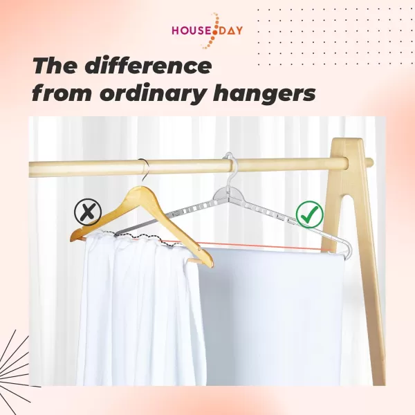 HOUSE DAY Extra Large Adjustable Hangers 4 Pack Heavy Duty Clothes Hangers with 360 Rotating Hook Sturdy Plastic Hangers Ideal for CoatSweaters Jackets Bath Towels Oversized Garments Gray