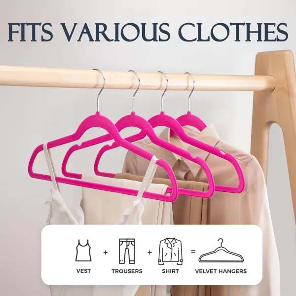 imageHOUSE DAY Premium Velvet Hangers NonSlip Thin Flocked Felt Hangers Sturdy Clothes Hangers Heavy Duty Coat Hangers ampamp Suit Hangers Durable Suit Hangers for Closet Space Saving 20 Pack Lt PinkRosy Red