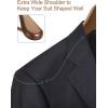 imageHOUSE DAY Wood Suit Hangers for Men Smooth Wide Shoulder Wooden Hangers with Non Slip Pant Holder Wide Hangers for Suits Coats Jackets Heavy Wide Clothes Hanger 2 Pack WalnutWalnut