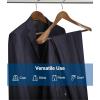 imageHOUSE DAY Wood Suit Hangers for Men Smooth Wide Shoulder Wooden Hangers with Non Slip Pant Holder Wide Hangers for Suits Coats Jackets Heavy Wide Clothes Hanger 2 Pack WalnutWalnut