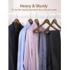 imageHOUSE DAY Wood Suit Hangers for Men Smooth Wide Shoulder Wooden Hangers with Non Slip Pant Holder Wide Hangers for Suits Coats Jackets Heavy Wide Clothes Hanger 2 Pack WalnutWalnut