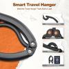 imageHOUSE DAY Foldable Travel Hangers 20 Pack w10 Clips Cruise Essentials 2025 Portable Hangers Collapsible Hanger Plastic Travel Must Haves for Suitcase Hotel RV Road Trip Flying CampingBlackBlack