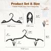 imageHOUSE DAY Foldable Travel Hangers 20 Pack w10 Clips Cruise Essentials 2025 Portable Hangers Collapsible Hanger Plastic Travel Must Haves for Suitcase Hotel RV Road Trip Flying CampingBlackBlack
