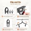 imageHOUSE DAY Foldable Travel Hangers 20 Pack w10 Clips Cruise Essentials 2025 Portable Hangers Collapsible Hanger Plastic Travel Must Haves for Suitcase Hotel RV Road Trip Flying CampingBlackBlack
