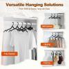 imageHOUSE DAY Foldable Travel Hangers 20 Pack w10 Clips Cruise Essentials 2025 Portable Hangers Collapsible Hanger Plastic Travel Must Haves for Suitcase Hotel RV Road Trip Flying CampingBlackBlack