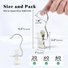 imageCloset Organizers and Storage Clips 60 Pack Legging Organizer for Closet Yoga Pants Hangers Hanging Chip Clips Space Saving Hanger Organization and Storage for Home Organization of Hat Bag IvoryIvory White
