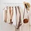 imageHOUSE DAY 165quot Wooden Suit Hangers 6 PackHeavy Duty Wide Shoulder Hangers Solid Wood Coat Hangers with NonSlip Pant Bar for Petite Adults Teens and Small Suits Coats Jackets WhiteWhite