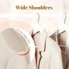 imageHOUSE DAY 165quot Wooden Suit Hangers 6 PackHeavy Duty Wide Shoulder Hangers Solid Wood Coat Hangers with NonSlip Pant Bar for Petite Adults Teens and Small Suits Coats Jackets WhiteWhite