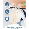 imageHOUSE DAY Premium Velvet Baby Hangers 60 Pack 114 Kids Velvet Hangers Sturdy Baby Hangers for Closet Black Baby Clothes Hangers Toddler Hangers Infant Children Non Slip Hanger for Nursery UseBlack