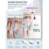 imageHOUSE DAY Premium Velvet Baby Hangers 60 Pack 114 Kids Velvet Hangers Sturdy Baby Hangers for Closet Black Baby Clothes Hangers Toddler Hangers Infant Children Non Slip Hanger for Nursery UseBlack