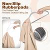 imageHOUSE DAY Heavy Duty Plastic Hangers 60 Pack Non Slip Clothes Hangers with Rubber Pads and 360 Hook  Thin 02 Inch Space Saving Coat Hanger Grey Closet Organizer for Shirt Pants Suit SkirtGray