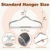 imageHOUSE DAY Heavy Duty Plastic Hangers 60 Pack Non Slip Clothes Hangers with Rubber Pads and 360 Hook  Thin 02 Inch Space Saving Coat Hanger Grey Closet Organizer for Shirt Pants Suit SkirtGray
