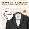imageHOUSE DAY Heavy Duty Plastic Hangers 60 Pack Non Slip Clothes Hangers with Rubber Pads and 360 Hook  Thin 02 Inch Space Saving Coat Hanger Grey Closet Organizer for Shirt Pants Suit SkirtBlack