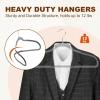 imageHOUSE DAY Heavy Duty Plastic Hangers 60 Pack Non Slip Clothes Hangers with Rubber Pads and 360 Hook  Thin 02 Inch Space Saving Coat Hanger Grey Closet Organizer for Shirt Pants Suit SkirtGray