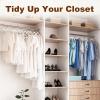 imageHOUSE DAY Heavy Duty Plastic Hangers 60 Pack Non Slip Clothes Hangers with Rubber Pads and 360 Hook  Thin 02 Inch Space Saving Coat Hanger Grey Closet Organizer for Shirt Pants Suit SkirtWhite