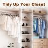 imageHOUSE DAY Heavy Duty Plastic Hangers 60 Pack Non Slip Clothes Hangers with Rubber Pads and 360 Hook  Thin 02 Inch Space Saving Coat Hanger Grey Closet Organizer for Shirt Pants Suit SkirtBlack