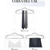 imageHOUSE DAY Plastic Hangers 30 Pack Plastic Clothes Hangers Non Slip Hangers with Grip Heavy Duty Plastic Hanger with 360 Swivel Hook Ultra Thin Hangers Space Saving White Hangers for ClosetLight Gray  Dark Gray