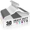 imageHOUSE DAY Heavy Duty Plastic Hangers 60 Pack Non Slip Clothes Hangers with Rubber Pads and 360 Hook  Thin 02 Inch Space Saving Coat Hanger Grey Closet Organizer for Shirt Pants Suit SkirtWhite
