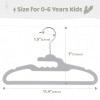 imageHOUSE DAY Premium Baby Velvet Hangers 50 Pack for Kids Non Slip Baby Clothes Hangers for Closet 11 Inch Childrens Hanger Space Saving on Baby Organization GrayGray