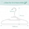 imageHOUSE DAY Premium Baby Velvet Hangers 50 Pack for Kids Non Slip Baby Clothes Hangers for Closet 11 Inch Childrens Hanger Space Saving on Baby Organization GrayWhite