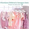 imageHOUSE DAY Premium Baby Velvet Hangers 50 Pack for Kids Non Slip Baby Clothes Hangers for Closet 11 Inch Childrens Hanger Space Saving on Baby Organization GrayWhite