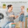 imageHOUSE DAY Premium Baby Velvet Hangers 50 Pack for Kids Non Slip Baby Clothes Hangers for Closet 11 Inch Childrens Hanger Space Saving on Baby Organization GrayGray