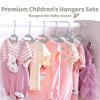 imageHOUSE DAY Premium Baby Velvet Hangers 50 Pack for Kids Non Slip Baby Clothes Hangers for Closet 11 Inch Childrens Hanger Space Saving on Baby Organization GrayGray