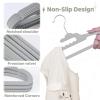 imageHOUSE DAY Premium Baby Velvet Hangers 50 Pack for Kids Non Slip Baby Clothes Hangers for Closet 11 Inch Childrens Hanger Space Saving on Baby Organization GrayGray