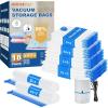 imageHOUSE DAY 18 Pack Vacuum Storage Bags with Electric Pump Valve Space Saver Vacuum Seal Bags for Clothing Comforters and Travel Essentials 3 Jumbo3 Large3 Medium3 Small3 Small3 XS Roll Up Bag18 ComboE PUMP