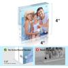 imageHOUSE DAY Acrylic Picture Frames 4x6 Strong Magnetic Photo Frame Double Sided Clear Picture Frames with Microfiber Cloth Frameless Standing Desktop Frame for Home Office Events 3 Pack Gift Ready4x41 Pack
